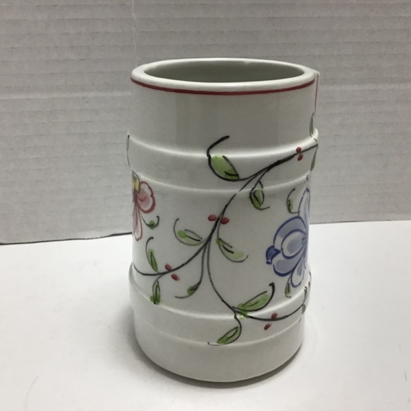 Vintage Anfora Agueda Floral mug, Hand painted coffee tea mug made in Portugal - Picture 6 of 7